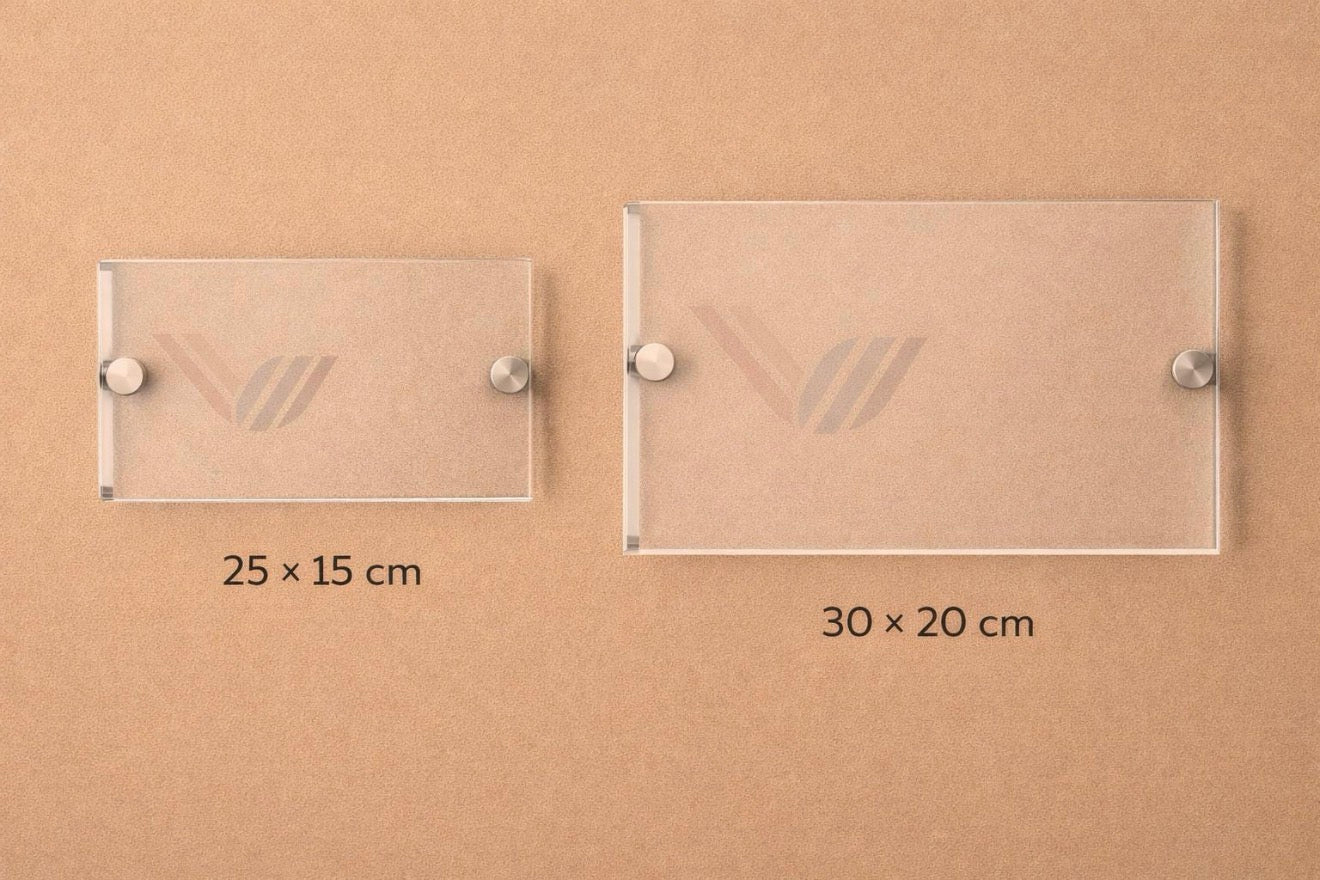 Acryl Türschild Büro mit Nummer | Verwaltungsbüros Schild | Modernes Raumschild mit Abstandshaltern | Office Beschilderung