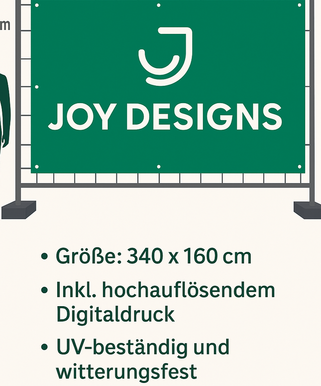 Individuelles PVC Banner drucken – wetterfestes Werbebanner von Joy Designs