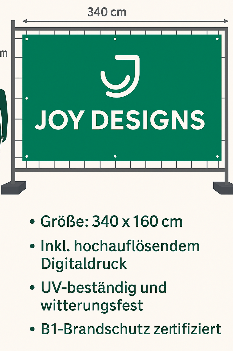 Individuelles PVC Banner drucken – wetterfestes Werbebanner von Joy Designs
