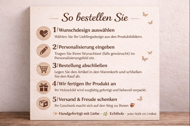 Geschenk für Paare – Holzherz mit Liebesspruch – Valentinstag Geschenk – Romantische Schlafzimmer Deko – Jahrestag