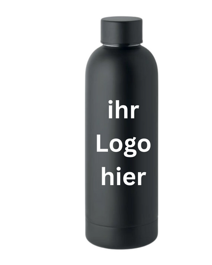 500 ml Edelstahl-Trinkflasche individuell bedruckt oder graviert. Firmenlogo, Name oder Design – nachhaltig, doppelwandig & auslaufsicher