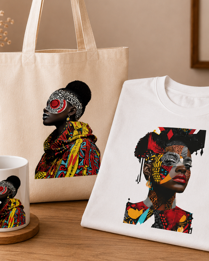 Afro Modern Collection Bundle | Black Girl Art Mug, Tote Bag & Graphic Tee