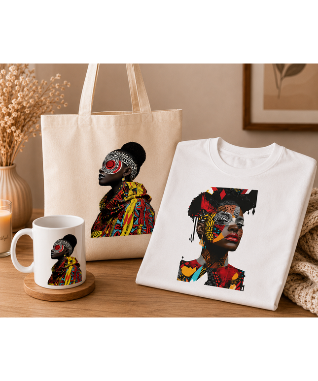 Afro Modern Collection Bundle | Black Girl Art Mug, Tote Bag & Graphic Tee