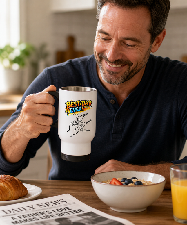 Custom Best Dad Ever Mug with Kids Names | Father’s Day Gift