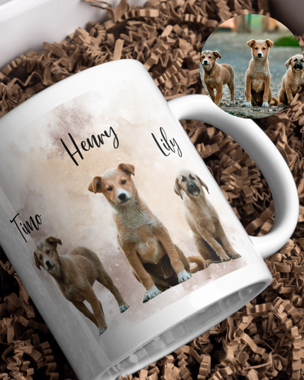 Personalized Animal Mug – Custom Photo & Name | Personalisierte Tiertasse