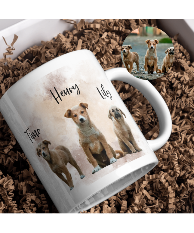 Personalized Animal Mug – Custom Photo & Name | Personalisierte Tiertasse