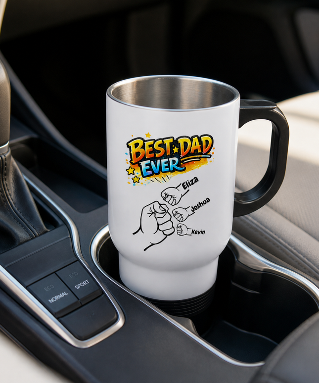 Custom Best Dad Ever Mug with Kids Names | Father’s Day Gift