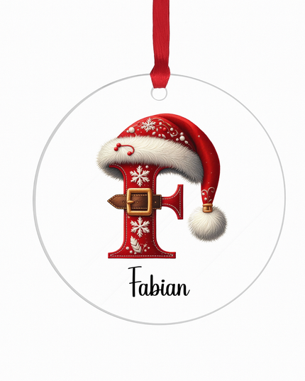Personalisierte Weihnachtskugel mit Buchstabe & Name