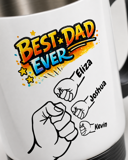 Custom Best Dad Ever Mug with Kids Names | Father’s Day Gift