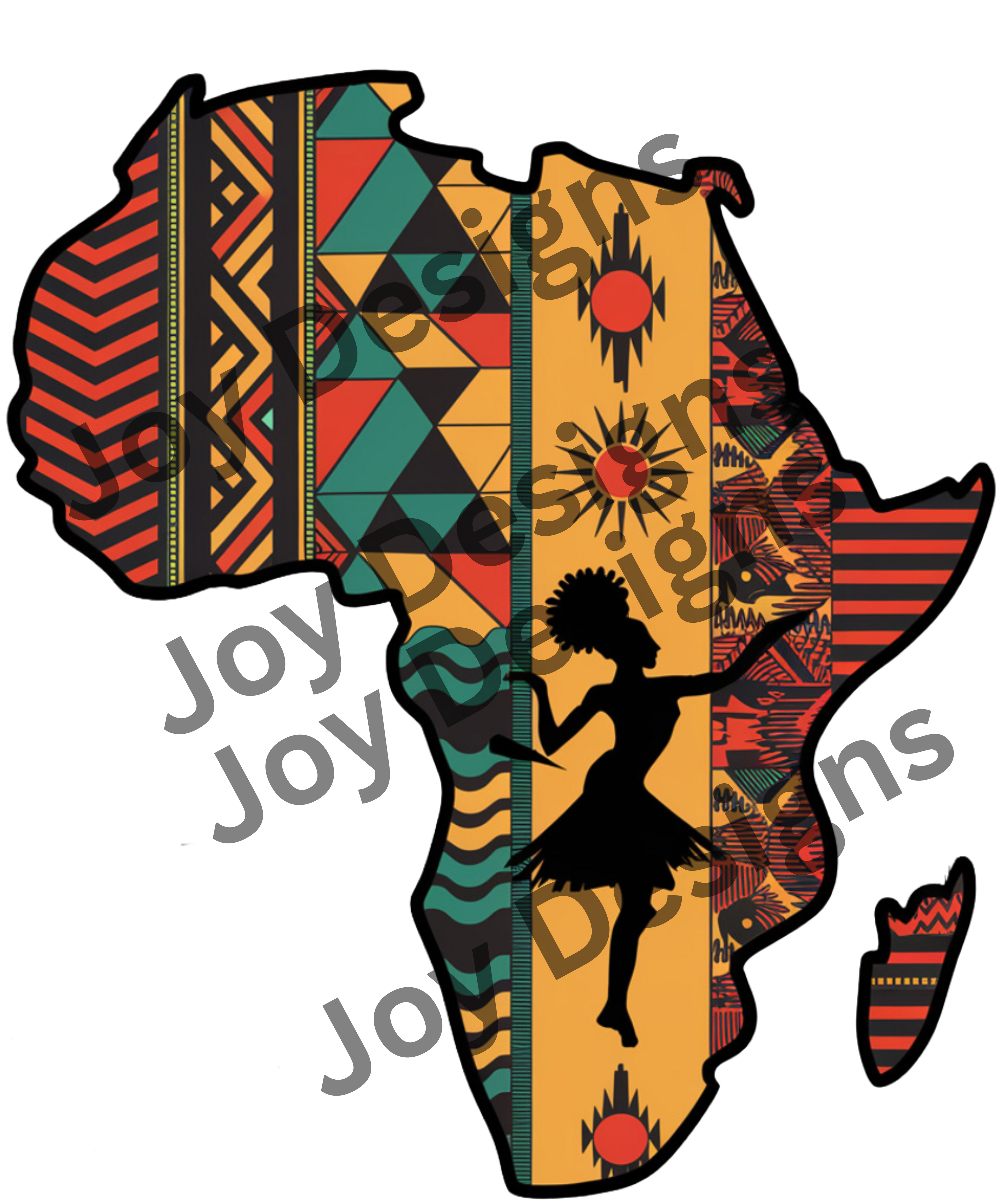 DTF T-shirt Afrikanisches Erbdesign