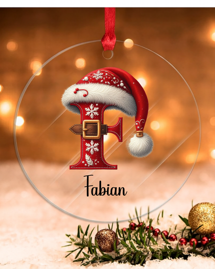 Personalisierte Weihnachtskugel mit Buchstabe & Name