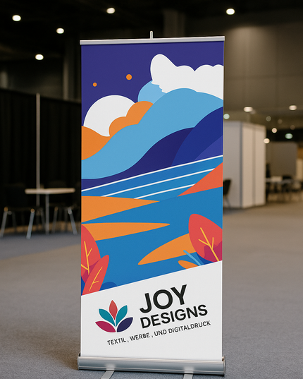 Roll-Up Banner mit Logo – Messeauftritt