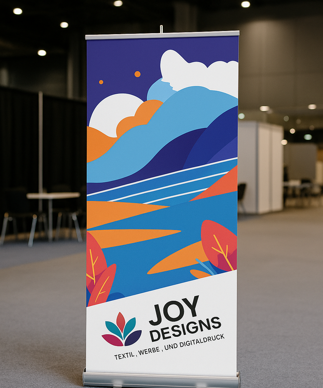 Roll-Up Banner mit Logo – Messeauftritt