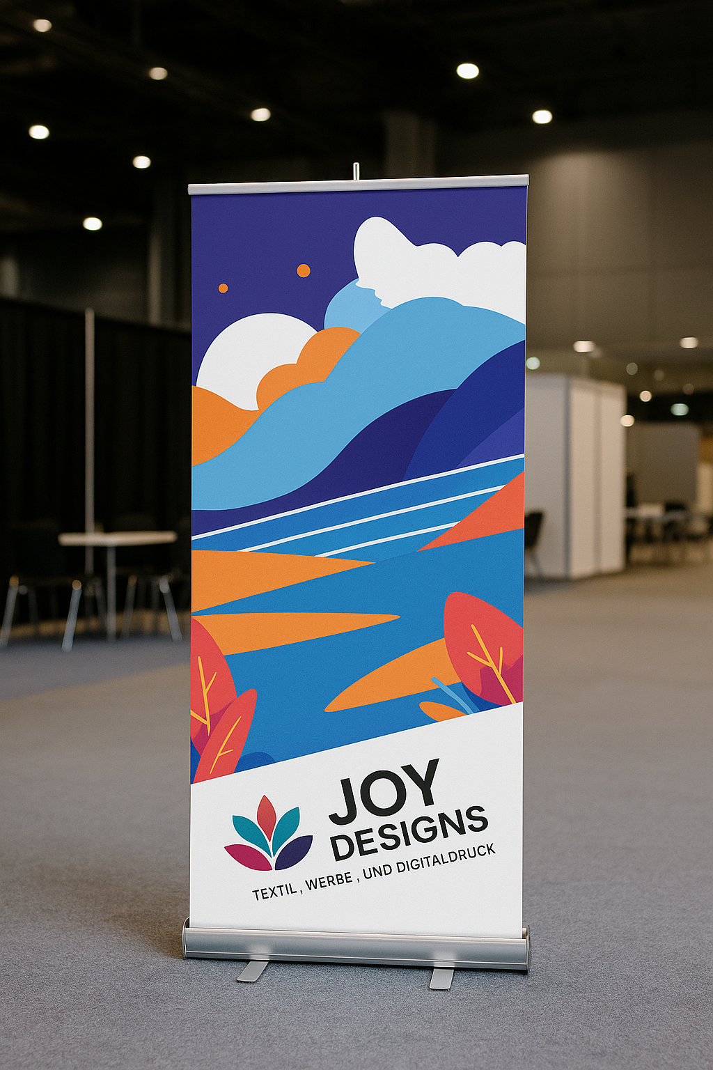Roll-Up Banner mit Logo – Messeauftritt