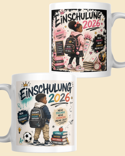 Schulkind 2026 Tasse personalisiert | Einschulung Geschenk