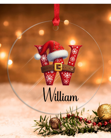 Personalisierte Weihnachtskugel mit Buchstabe & Name