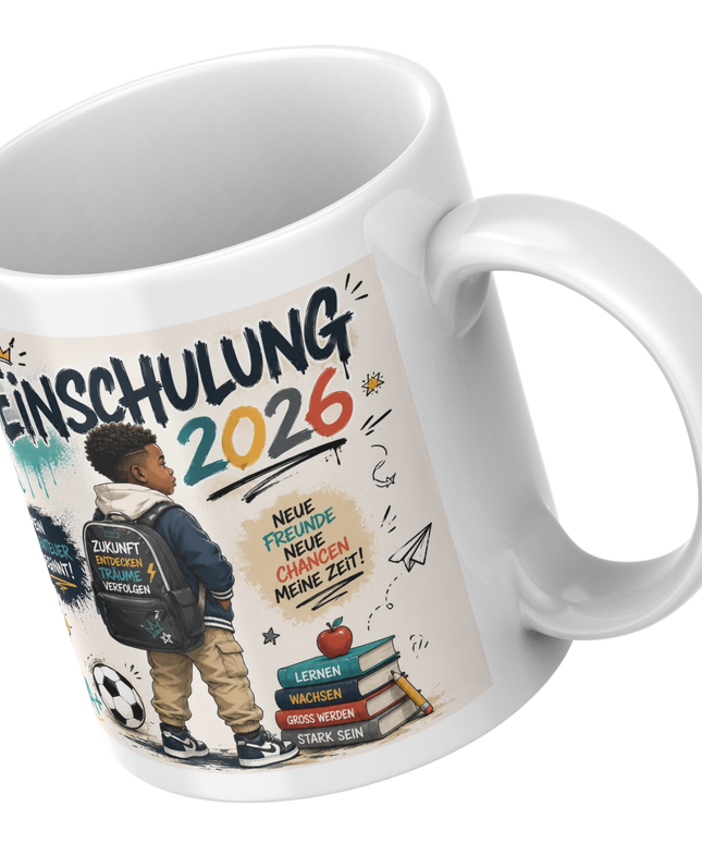 Schulkind 2026 Geschenkset | Personalisiertes T-Shirt & Tasse