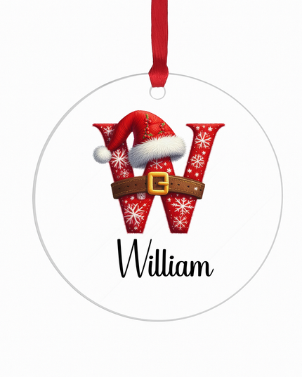 Personalisierte Weihnachtskugel mit Buchstabe & Name