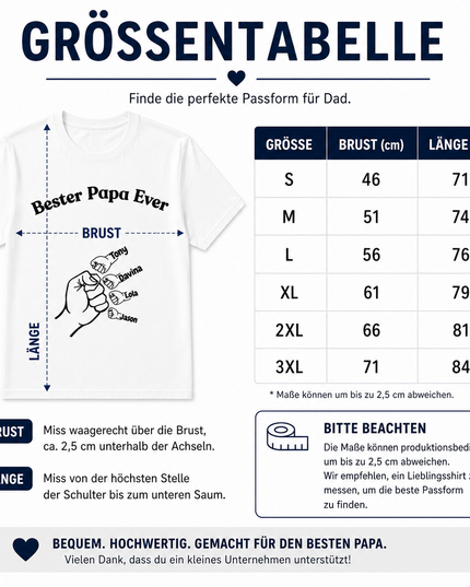 Best Dad Ever Personalized Shirt | Custom Dad Gift with Kids Names
