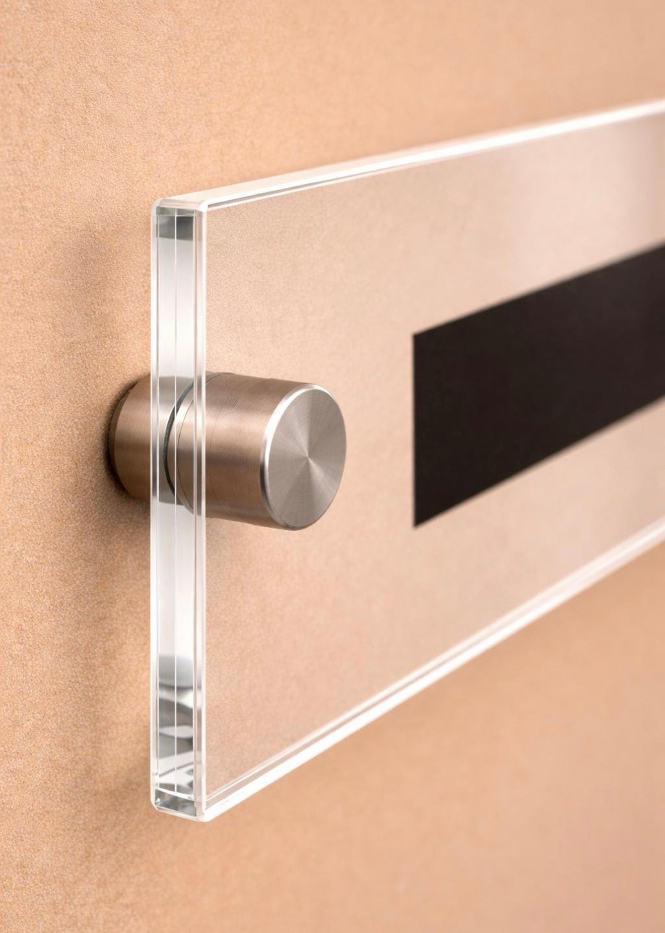 Acryl Türschild Büro mit Nummer | Verwaltungsbüros Schild | Modernes Raumschild mit Abstandshaltern | Office Beschilderung