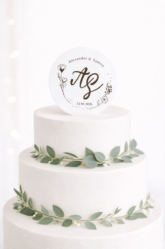 Individueller Hochzeits-Cake-Topper