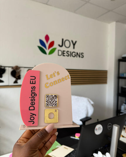 Individuelles Acryl QR-Code Schild mit 3D-Effekt – Für Social Media