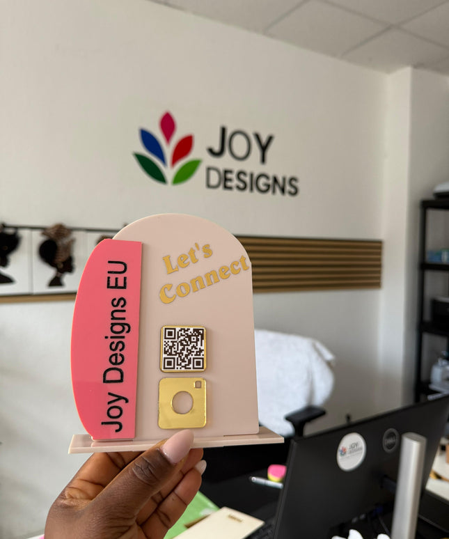 Individuelles Acryl QR-Code Schild mit 3D-Effekt – Für Social Media