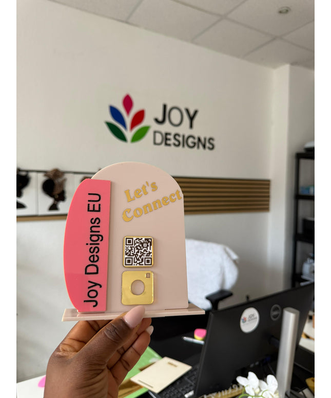 Individuelles Acryl QR-Code Schild mit 3D-Effekt – Für Social Media