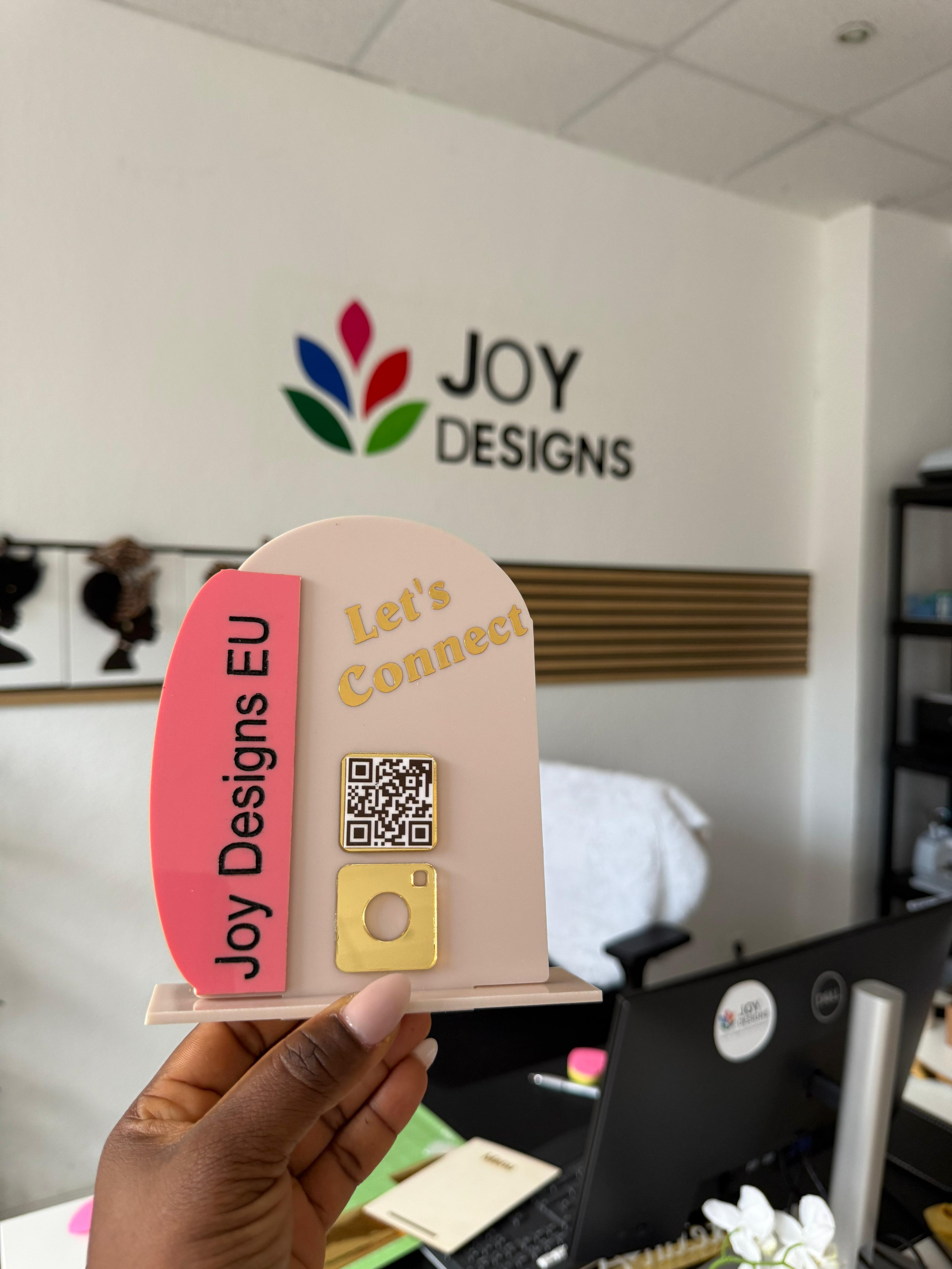 Individuelles Acryl QR-Code Schild mit 3D-Effekt – Für Social Media