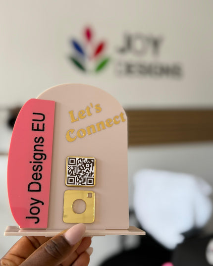 Individuelles Acryl QR-Code Schild mit 3D-Effekt – Für Social Media