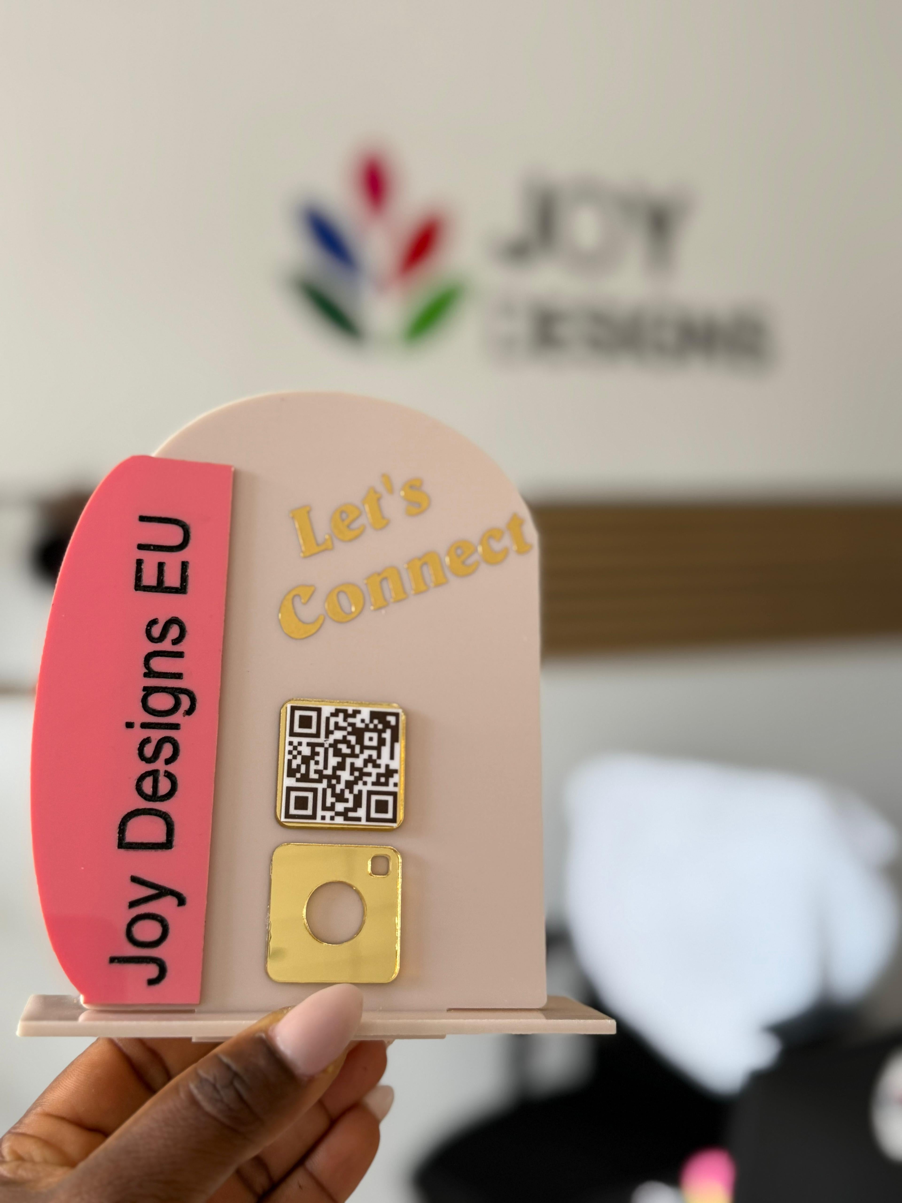 Individuelles Acryl QR-Code Schild mit 3D-Effekt – Für Social Media