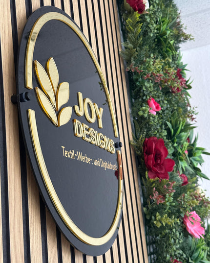 Edles Acrylschild – Indoor Firmenschild für den Innenbereich