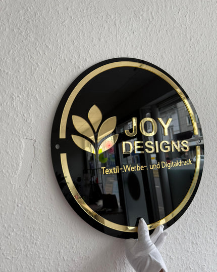 Edles Acrylschild – Indoor Firmenschild für den Innenbereich