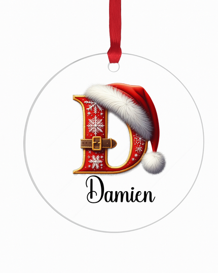Personalisierte Weihnachtskugel mit Buchstabe & Name
