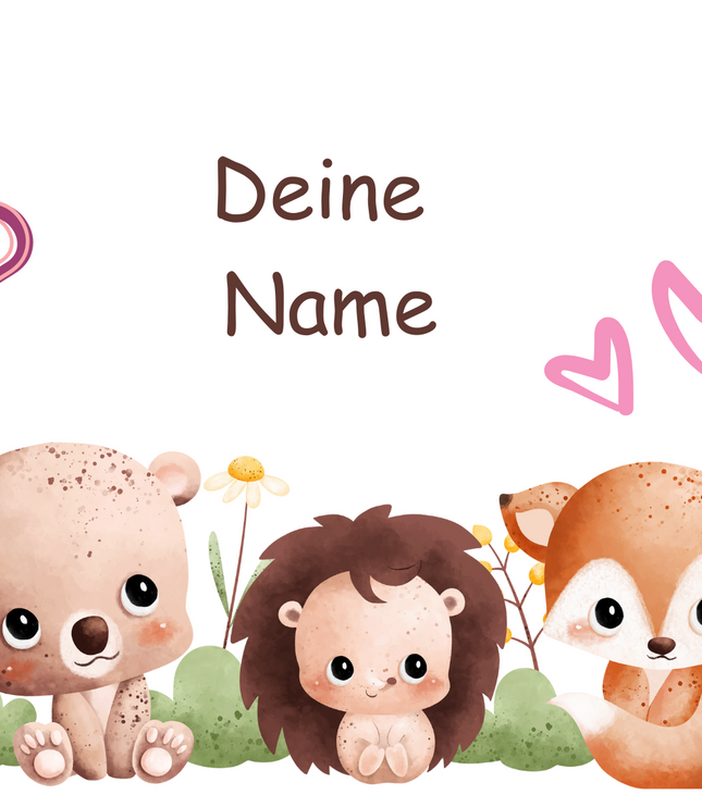 Personalisierte 12oz Edelstahl Isolierbecher für Kinder  Mit Namen  Design  Kita Trinkflasche