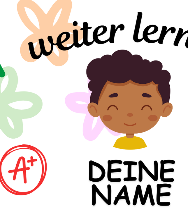 Personalisiert mit name und Zeichentrickfiguren Aluminium Trinkflasche - Isoliert, BPA-frei, Schraubkarabiner Schulkind weiter lernen