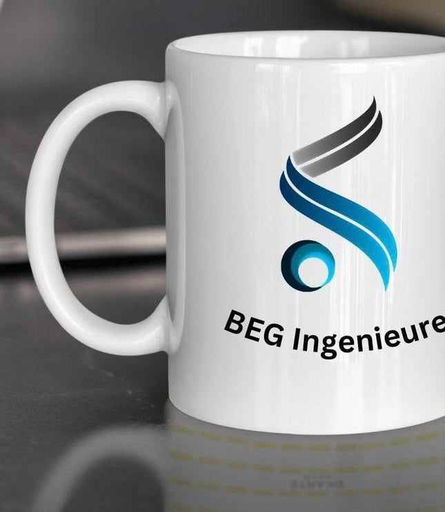 Werbetasse individuell gestaltet mit Firmenlogo
