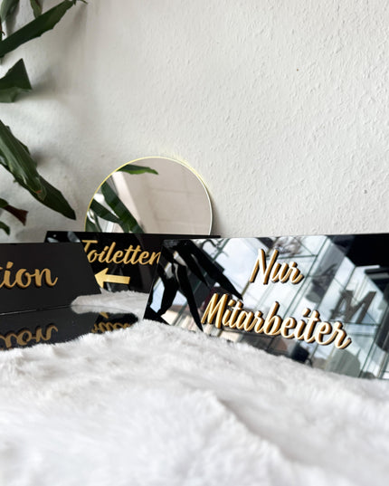 Individuelles Firmenschild für Innenbereich – Acryl  Praxisschild, Büroschild oder Wegweiser