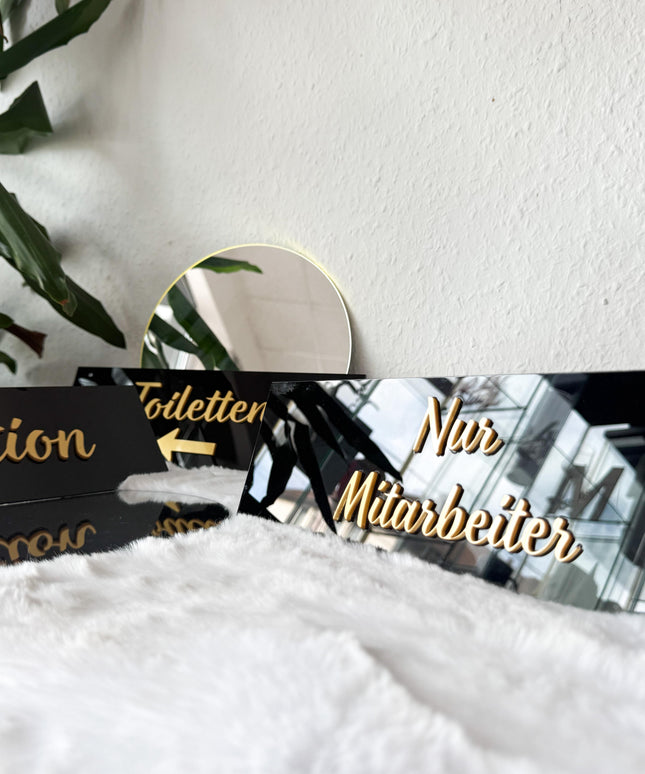 Individuelles Firmenschild für Innenbereich – Acryl  Praxisschild, Büroschild oder Wegweiser