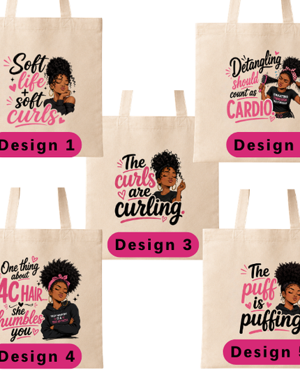 Curl Culture Tote Bag | Afro-Modern Everyday Tote
