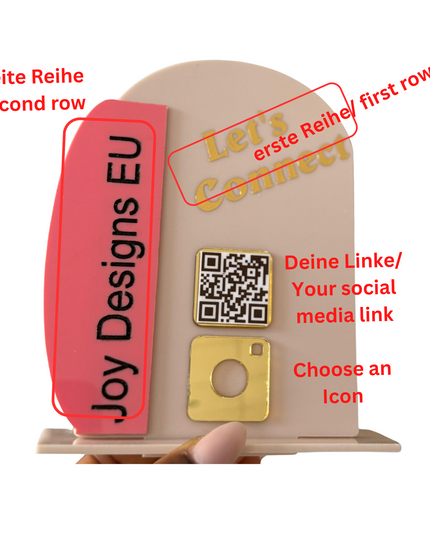 Individuelles Acryl QR-Code Schild mit 3D-Effekt – Für Social Media