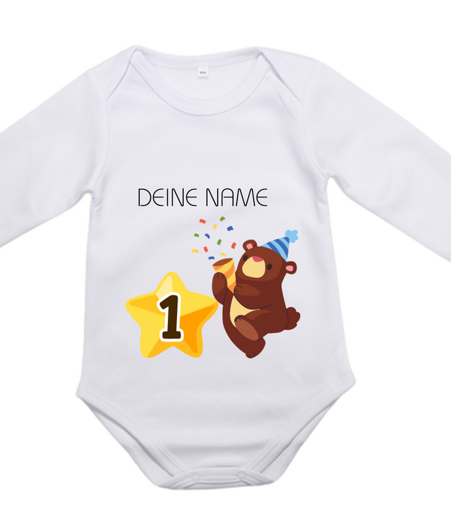 Erster Geburtstag Body- personalisiert mit Wunschname