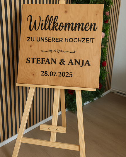 ✨ Personalisierte willkommen Hochzeitsschilder aus Acryl, Holz & Digitaldruck | Joy Designs