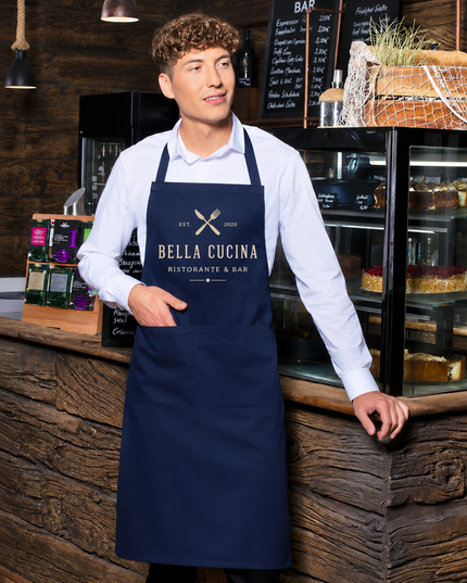 Latzschürze mit Logo bedrucken | Gastronomie- & Service-Schürzen