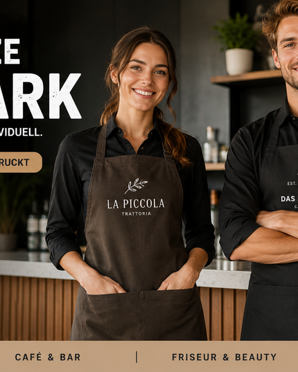 Latzschürze mit Logo bedrucken | Gastronomie- & Service-Schürzen