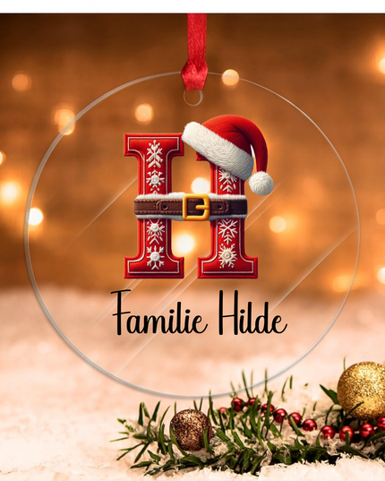 Personalisierte Weihnachtskugel mit Buchstabe & Name