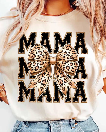 mama t-shirt leopardenmuster vorderseite