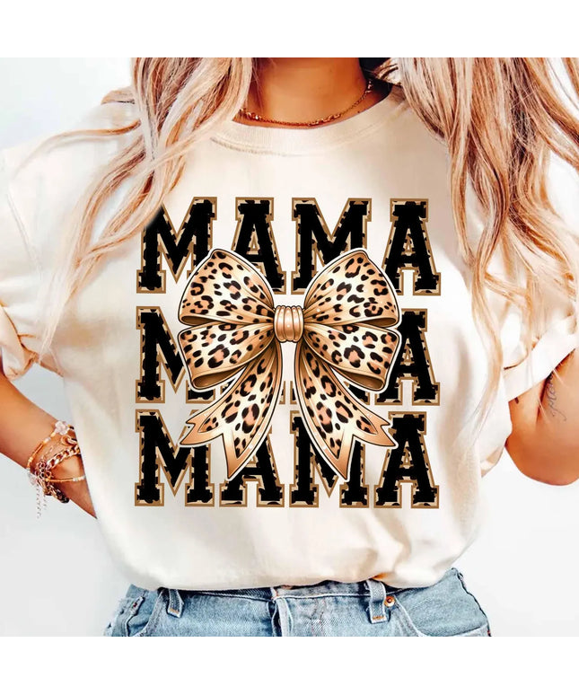 mama t-shirt leopardenmuster vorderseite