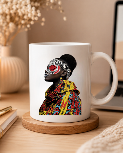Afro-Modern Art Mug | African Inspired Coffee Mug