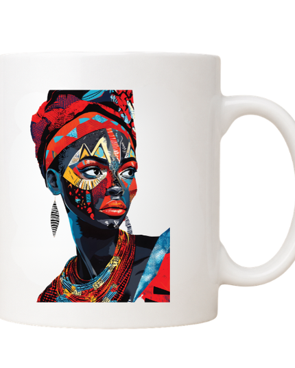 Afro-Modern Art Mug | African Inspired Coffee Mug